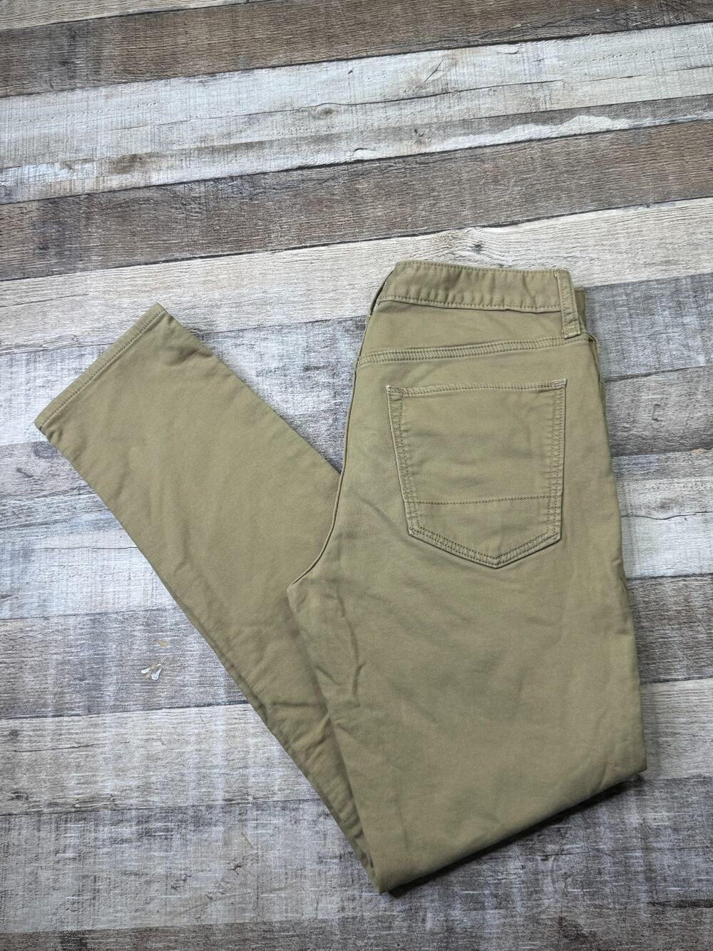 Banana Republic Traveler Jeans Mens 30x30* Beige Denim Slim Fit Stretch Pants